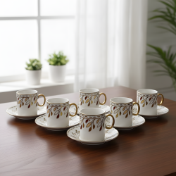 Porcelain Mug Set - 12 Pcs